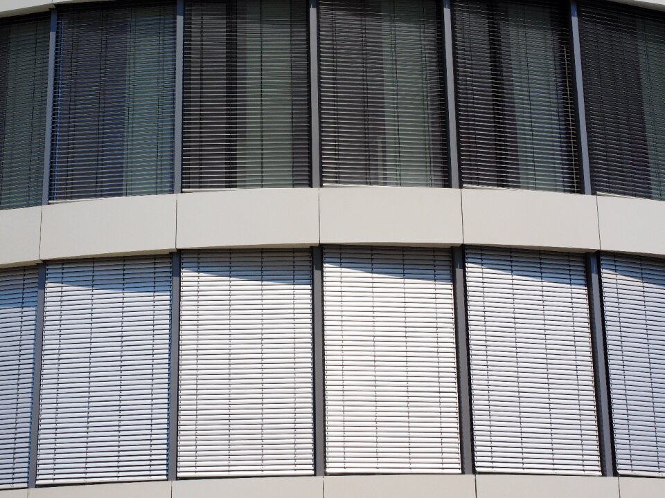 Blinds building facade
