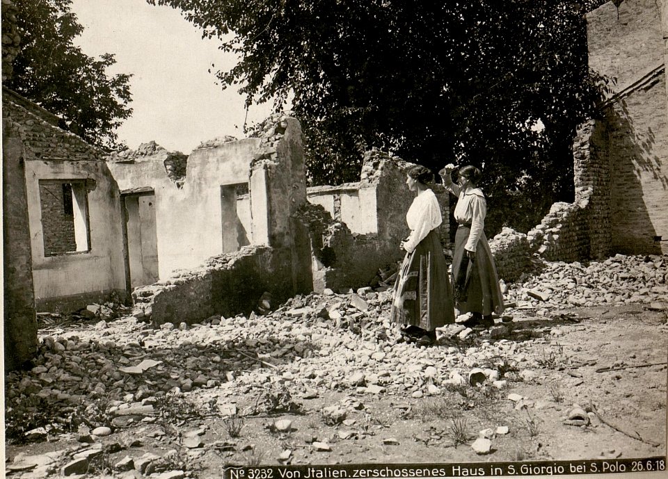 Von Italien.zerschossenes Haus in S.Giorgio bei S.Polo 26.6.18. (BildID 15620327)