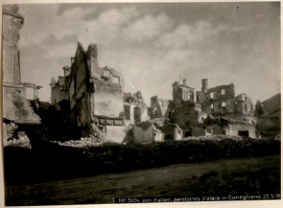 Von Italien zerstörtes Palais in Conegliano 22.5.18. (BildID 15618804)