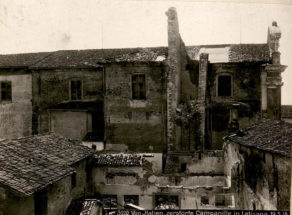 Von Italien.zerstörte Campanille in Latisana 19.5.18. (BildID 15618776)