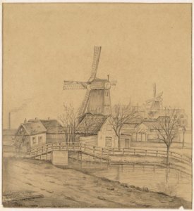 Voorweg Frederik Hendrikstraat, met gezicht op molen de Jager 010097001432