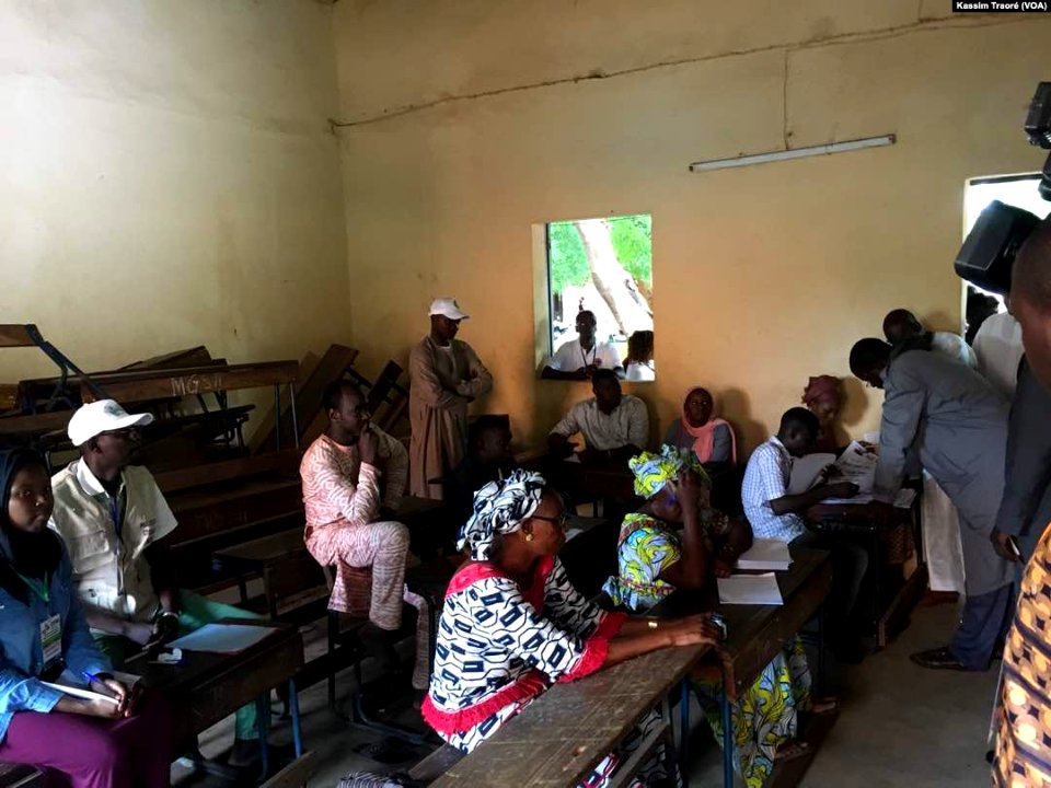 Voting station in Bamako 29 July 2018