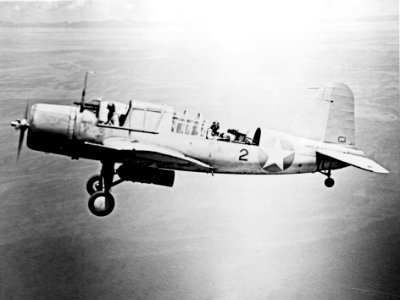 Vought OS2U-3 Kingfisher on patrol over the Caribbean in 1942 photo