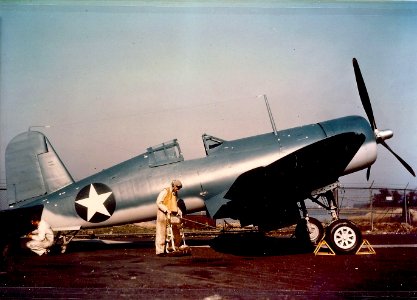 Vought F4U-1 Corsair at Stratford CT in 1942