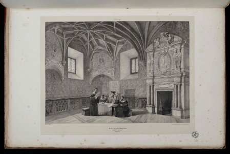 Voyages pittoresques et romantiques dans l'ancienne France. Languedoc. Volume 1. P. 23 bis. Salle du petit Consistoire. Capitole de Toulouse. Languedoc. - FRAC31555 38Fi10 37