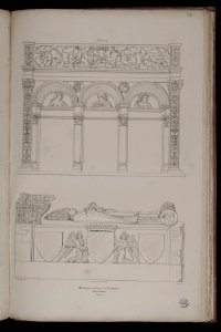 Voyages pittoresques et romantiques dans l'ancienne France. Languedoc. Volume 1. Pl. 32 bis. Monument et tombeau de la Renaissance. Musée de Toulouse. (Languedoc). - FRAC31555 38Fi10 58
