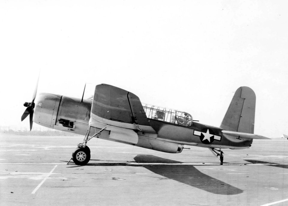 Vought XTBU-1 on ground c1943