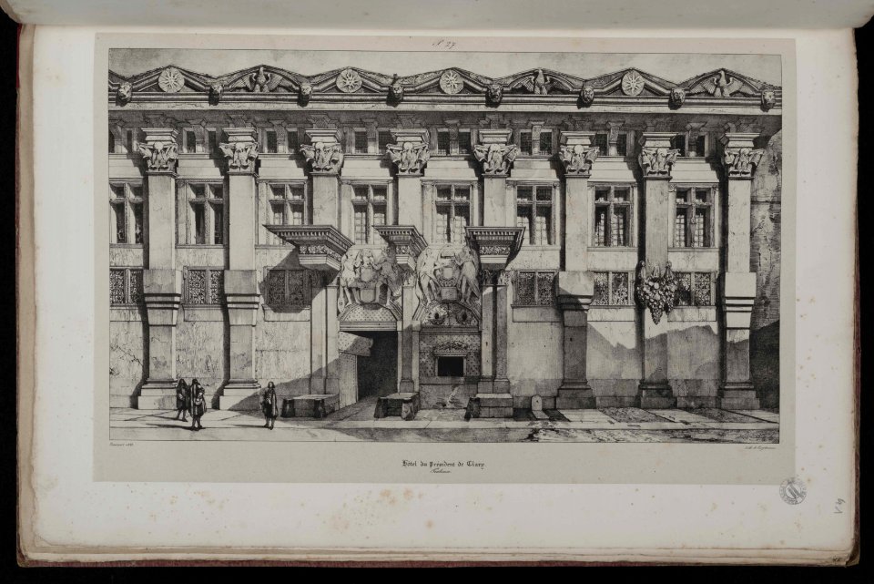 Voyages pittoresques et romantiques dans l'ancienne France. Languedoc. Volume 1. P. 27. Hôtel du président de Clary. Toulouse. - FRAC31555 38Fi10 41