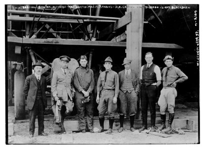 W.H. Barling, Gen. Wm. Mitchell, Maj. Martin, Maj. A.S. Robins, Mr. Carisi, Lieut. Dickman, Lieut. Blackburn LCCN2014716195
