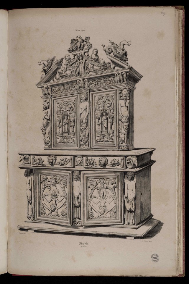 Voyages pittoresques et romantiques dans l'ancienne France. Languedoc. Volume 1. P. 32. sept. Meuble. Toulouse. - FRAC31555 38Fi10 63