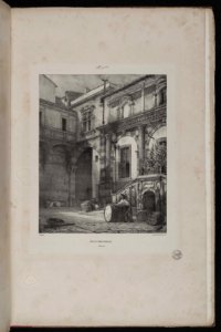Voyages pittoresques et romantiques dans l'ancienne France. Languedoc. Volume 1. Pl. 19. quart. Cour de l'Hôtel d'Assezat. (Toulouse). - FRAC31555 38Fi10 30