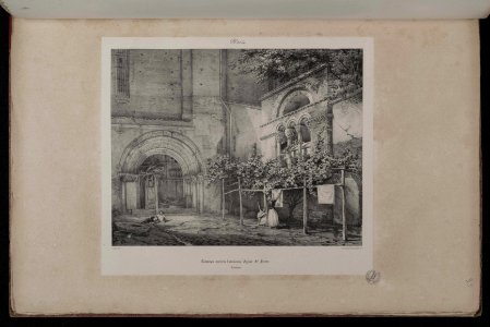 Voyages pittoresques et romantiques dans l'ancienne France. Languedoc. Volume 1. Pl. 24 bis. Tombeau derrière l'ancienne église St. Pierre. (Toulouse). - FRAC31555 38Fi10 39