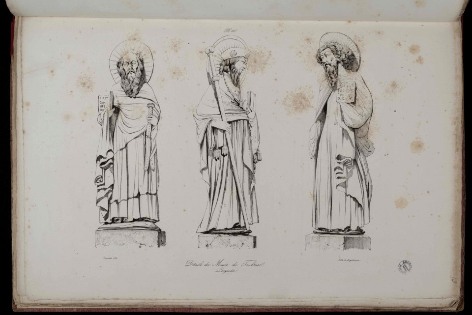 Voyages pittoresques et romantiques dans l'ancienne France. Languedoc. Volume 1. Pl. 30. Détails du Musée de Toulouse. Languedoc. - FRAC31555 38Fi10 49