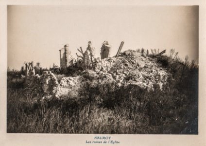 Vue des Ruines de l'église de Nauroy