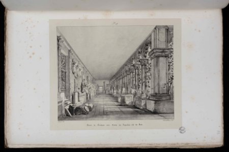 Voyages pittoresques et romantiques dans l'ancienne France. Languedoc. Volume 1. P. 17. Musée de Toulouse 1831. Cloître des Augustins côté du Nord. - FRAC31555 38Fi10 22