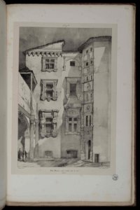 Voyages pittoresques et romantiques dans l'ancienne France. Languedoc. Volume 1. P. 28. bis. Hôtel Maynier, porte d'entrée, dans la cour. Toulouse. - FRAC31555 38Fi10 43