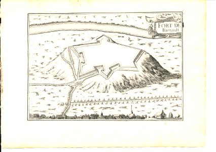 Vue du Fort de Barrault, par Tassin (1634)
