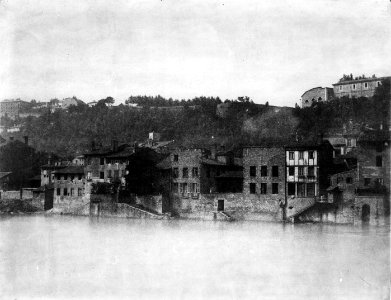 Vue du quai de Vaise, du fort Loyasse et du fort de Vaise, en 1852