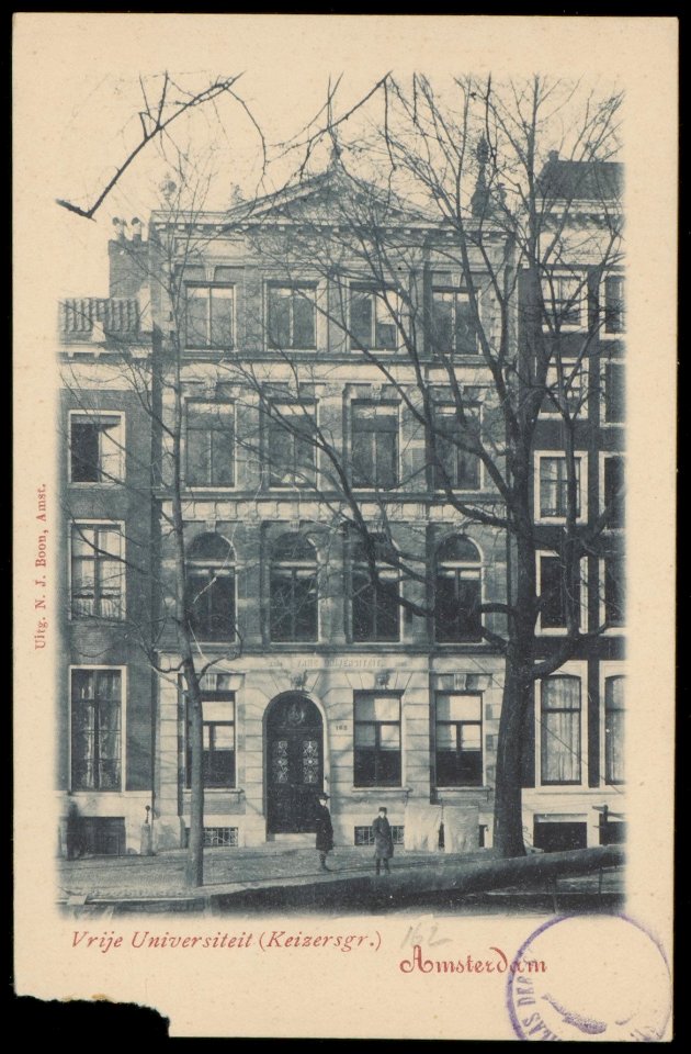 Vrije Universiteit, Keizersgracht 162. Uitgave N.J. Boon, Amsterdam, Afb PBKD00292000013