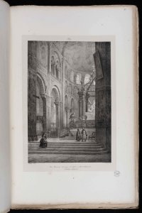 Voyages pittoresques et romantiques dans l'ancienne France. Languedoc. Volume 1. Pl. 9. Vue générale intérieure de l'abside de Saint-Saturnin. Toulouse. Languedoc. - FRAC31555 38Fi10 11