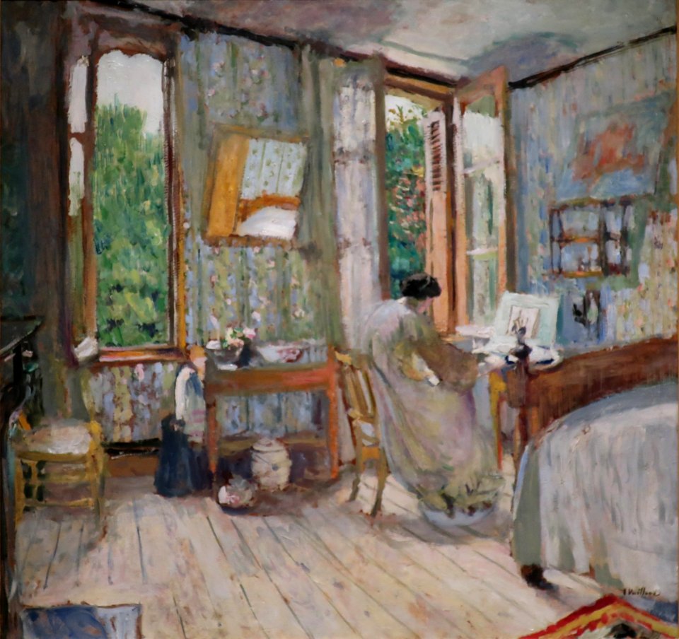 Madame Lucy Hessel Working at a Dressmaker's Table by Édouard Vuillard