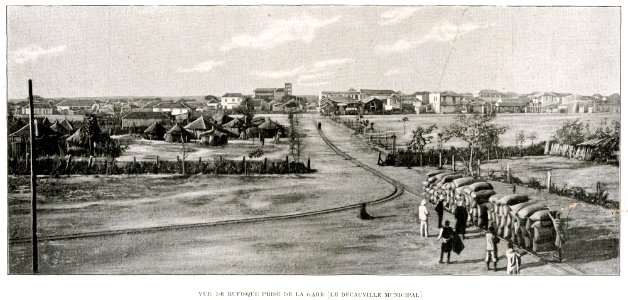 Vue de Rufisque prise de la gare (le Decauville municipal)