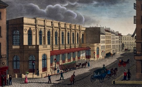 Vue de la nouvelle salle de l'Opéra prise de la rue de Provence - NYPL Digital Collections