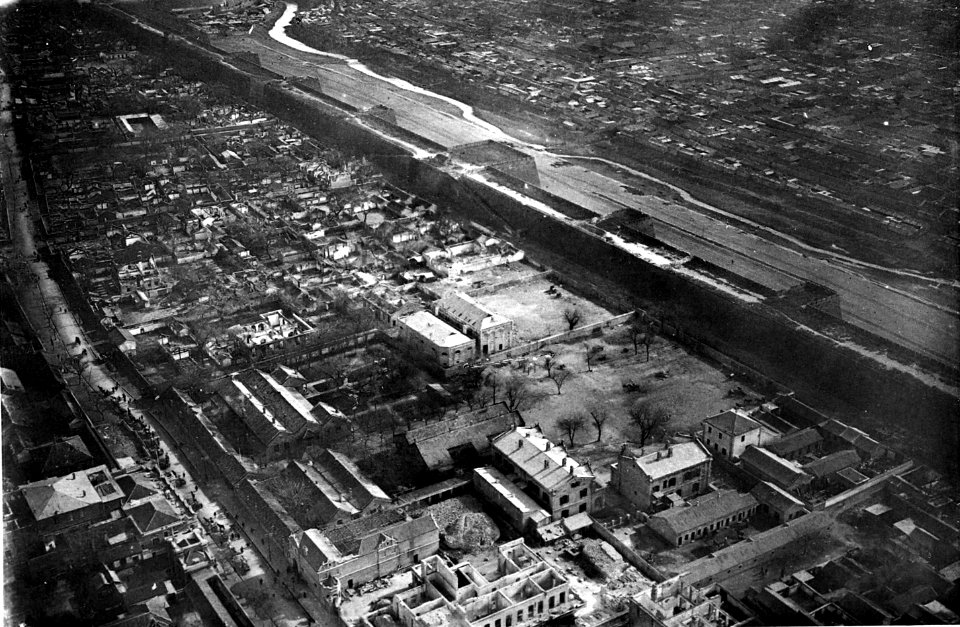 Vue du quartier des Légations à Pékin