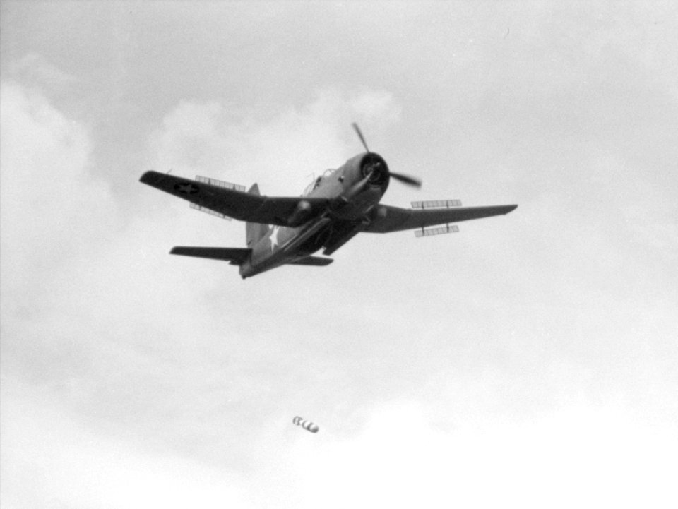 Vultee A-31 Vengenance dropping bomb 1943
