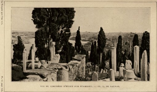 Vue du cimetière d'Eyoub sur Stamboul - Launay Louis De - 1913