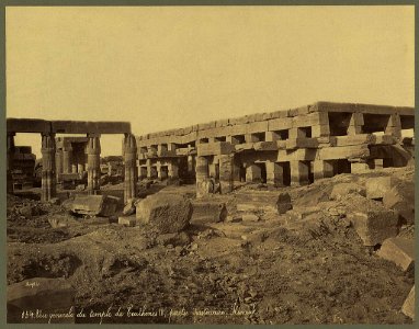 Vue générale du temple de Touthmès III, partie postérieure. Karnak - Bonfils. LCCN2004666800