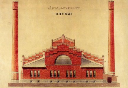 Värtagasverket, Boberg, Retorthuset