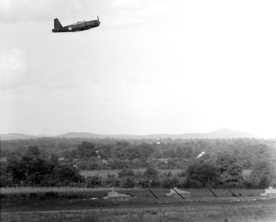Vultee A-31 dropping practice bomb c1943