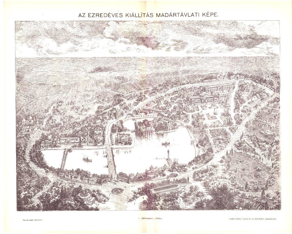 Városliget millenium madártávlati képe