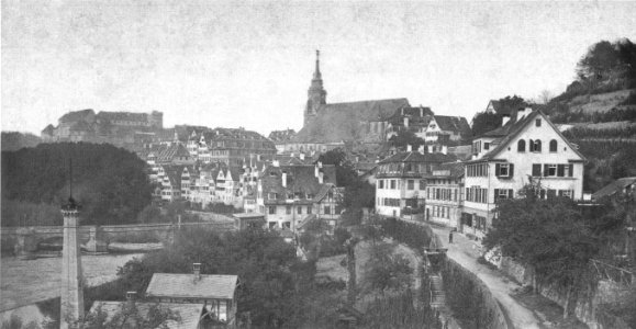 W Hornung - Blick auf Tübingen mit Gartenstraße im Vordergrund 1868 (TSiW099)