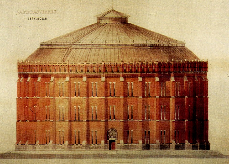 Värtagasverket, Boberg, Gasklocka
