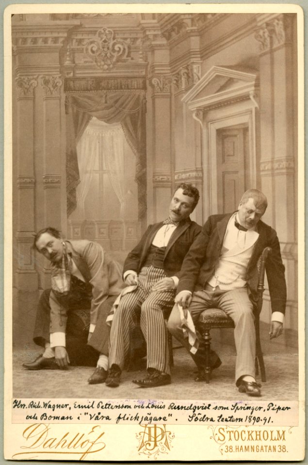 Våra flickjägare, Södra teatern 1890. Rollporträtt - SMV - H9 180