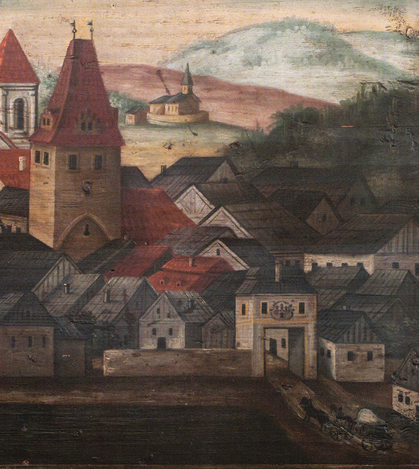 Výřez z veduty města Kadaně (1820)