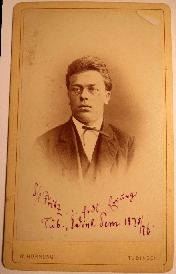 W Hornung - S. Fritz (Student mit Zwicker) WS 1875-76