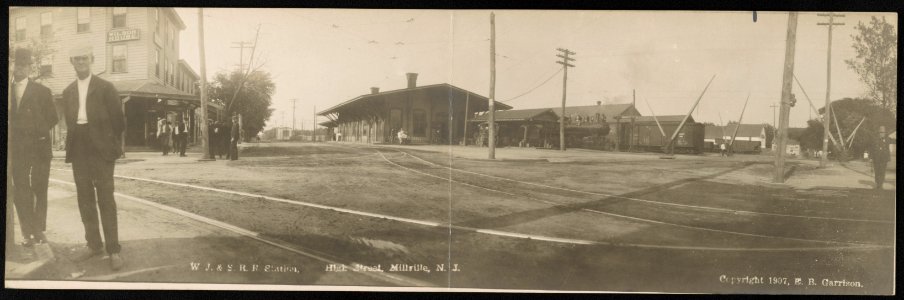 W J. & S. R. R. Station, High Street, Millville, N. J. LCCN2013646520