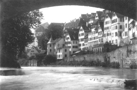 W Paret - Blick auf die Neckarfront von unterhalb der Eberhardsbrücke 1885 (TSiW087)