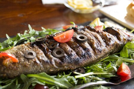 Dinner fish seafood