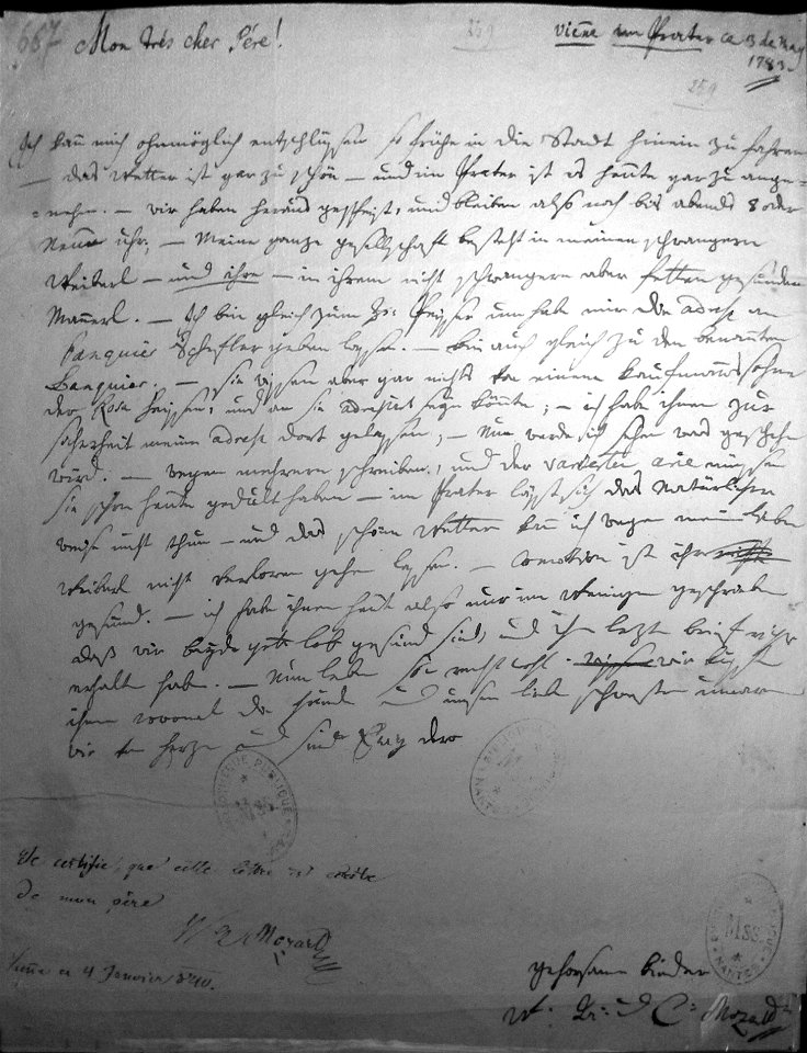 WA Mozart Brief - 1783-05-03