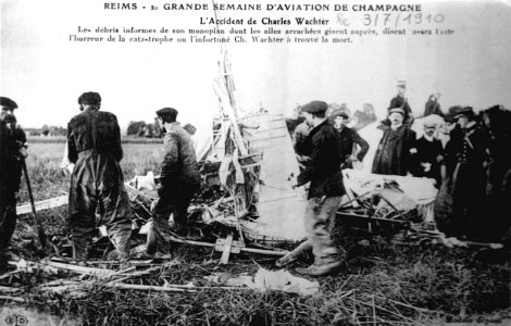 Wachter et son antoinette accident de 1910