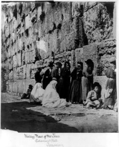 Wailing place of the Jews, Soloman's Wall, Jerusalem LCCN2005694944 photo