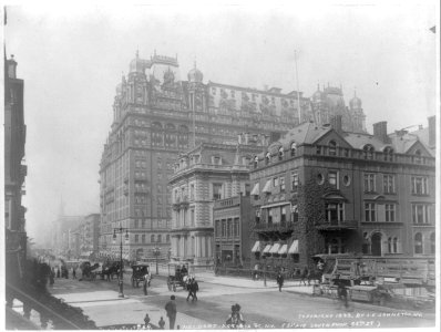 Waldorf-Astoria hotel; street level view-5th Ave. from 35th St.; NYC LCCN2017658579
