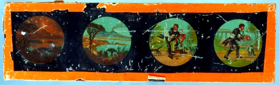 Waiter & Vulcano magic lantern images