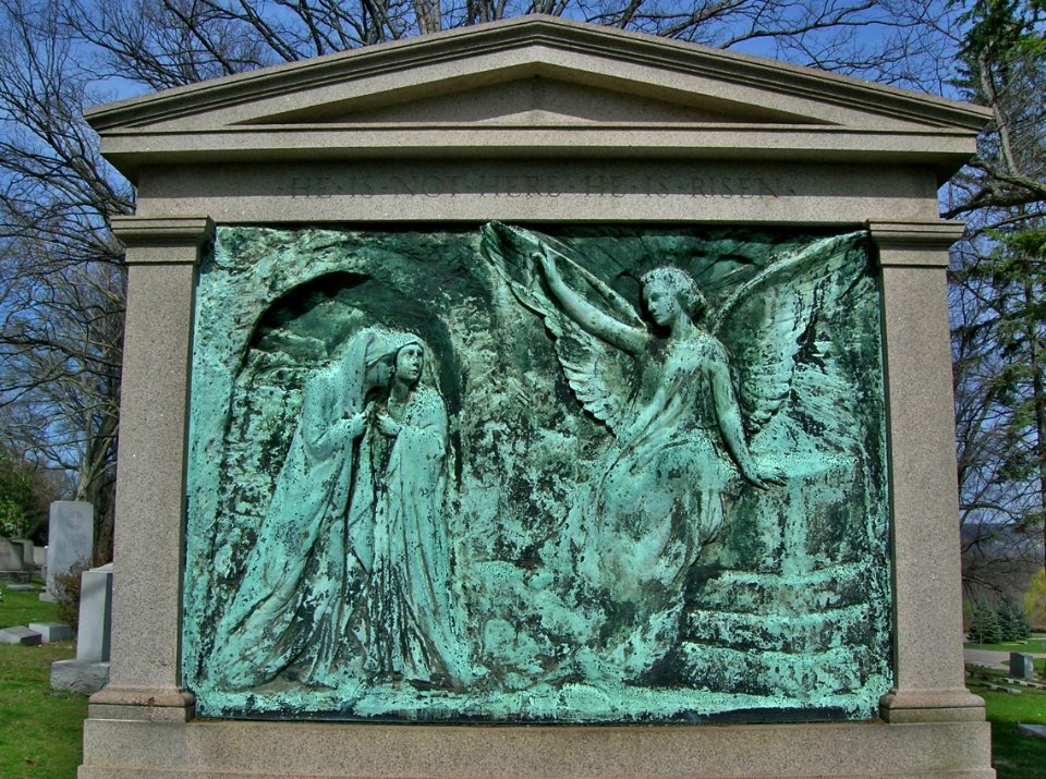 Walker Monument, Bronze Relief by Max Bachmann, Homewood Cemetery, Pittsburgh, PA - March 2016