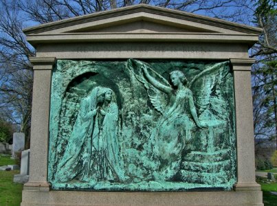 Walker Monument, Bronze Relief by Max Bachmann, Homewood Cemetery, Pittsburgh, PA - March 2016 photo