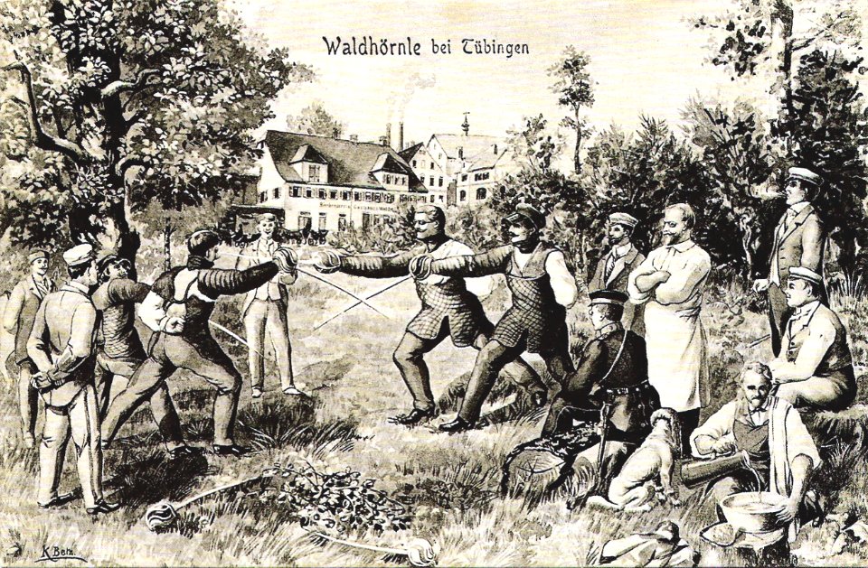 Waldhörnle bei Tübingen (AK H Sting 1907 TPk201)